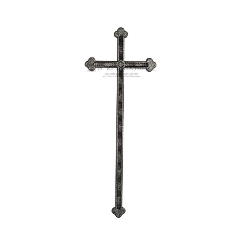 Σταυρός Μνημείου Από Αλουμίνιο Σε Απόχρωση Μαρτελέ Μαύρο Χρώμιο