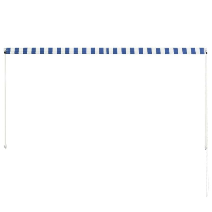 Τέντα Συρόμενη Μπλε / Λευκό 250 x 150 εκ. - Image 5