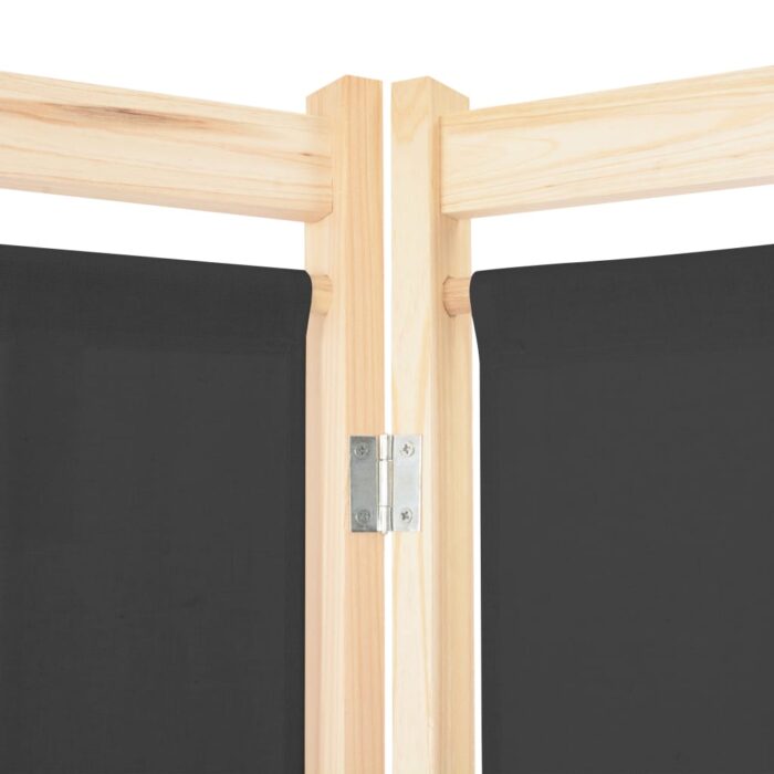 Διαχωριστικό Δωματίου με 3 Πάνελ Γκρι 120x170x4 εκ. Υφασμάτινο - Image 5