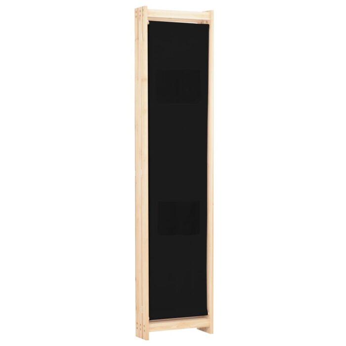 Διαχωριστικό Δωματίου με 3 Πάνελ Μαύρο 120x170x4 εκ. Υφασμάτινο - Image 4