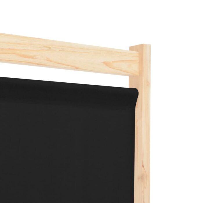 Διαχωριστικό Δωματίου με 3 Πάνελ Μαύρο 120x170x4 εκ. Υφασμάτινο - Image 6