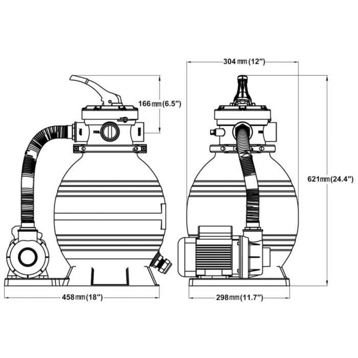 Αντλίες/Φίλτρα Άμμου 2 τεμ. 400 W 11000 λίτρα/ώρα - Image 6