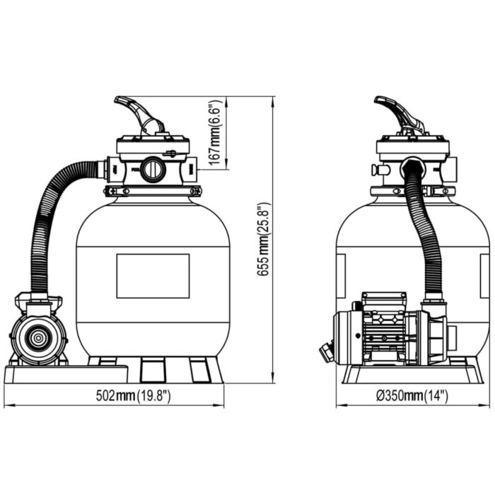 Αντλίες/Φίλτρα Άμμου 2 τεμ. 600 W 17000 Λίτρα / Ώρα - Image 6