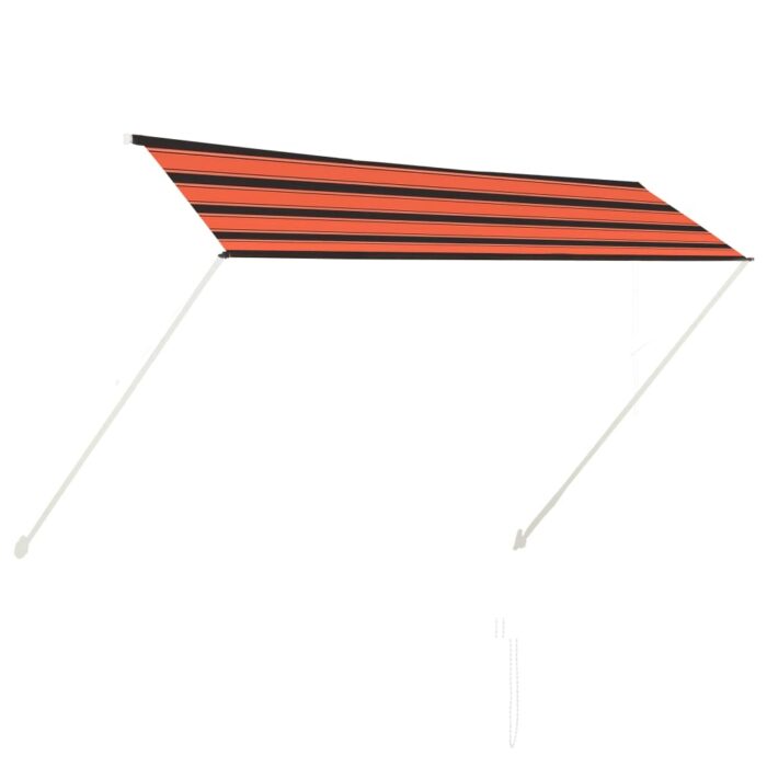 Τέντα Συρόμενη Πορτοκαλί / Καφέ 300 x 150 εκ. - Image 2