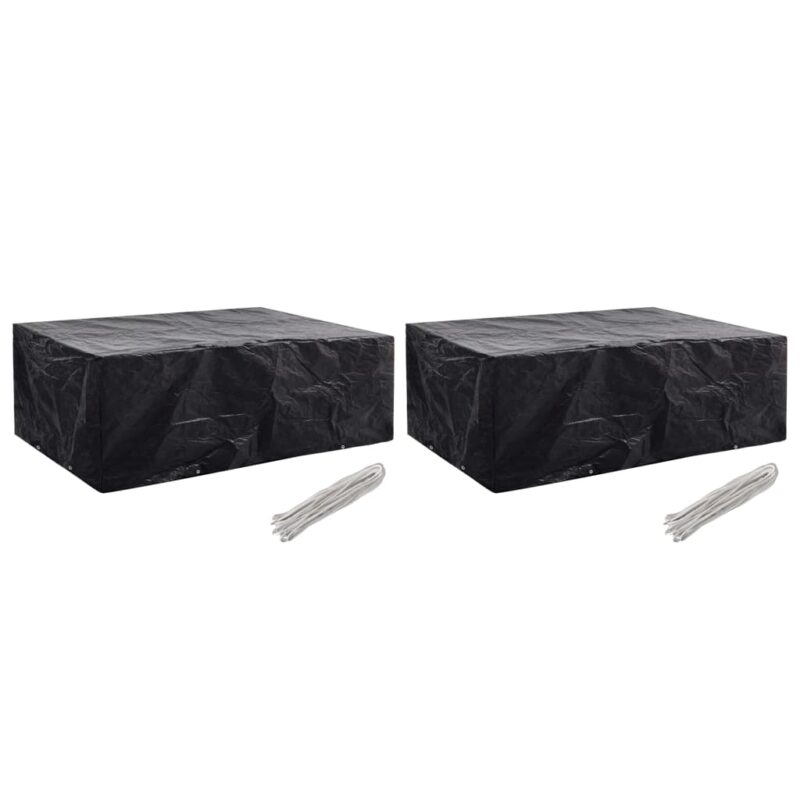 vidaXL Καλύμματα Επίπλων Κήπου 2 τεμ. με 8 Κρίκους 242 x 162 x 100 εκ.
