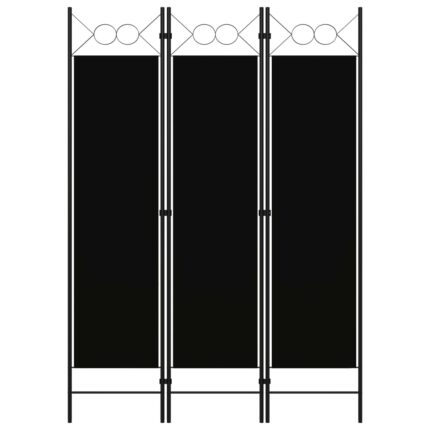 vidaXL Διαχωριστικό Δωματίου με 3 Πάνελ Μαύρο 120 x 180 εκ.