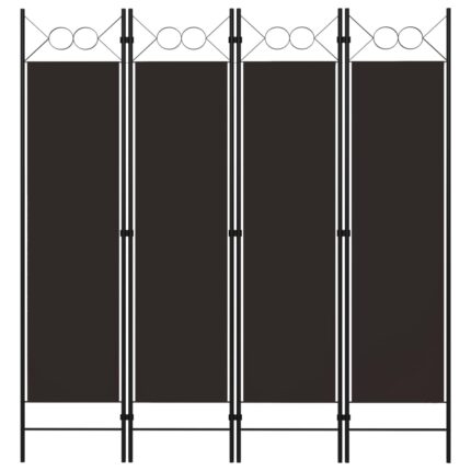 vidaXL Διαχωριστικό Δωματίου με 4 Πάνελ Καφέ 160 x 180 εκ.