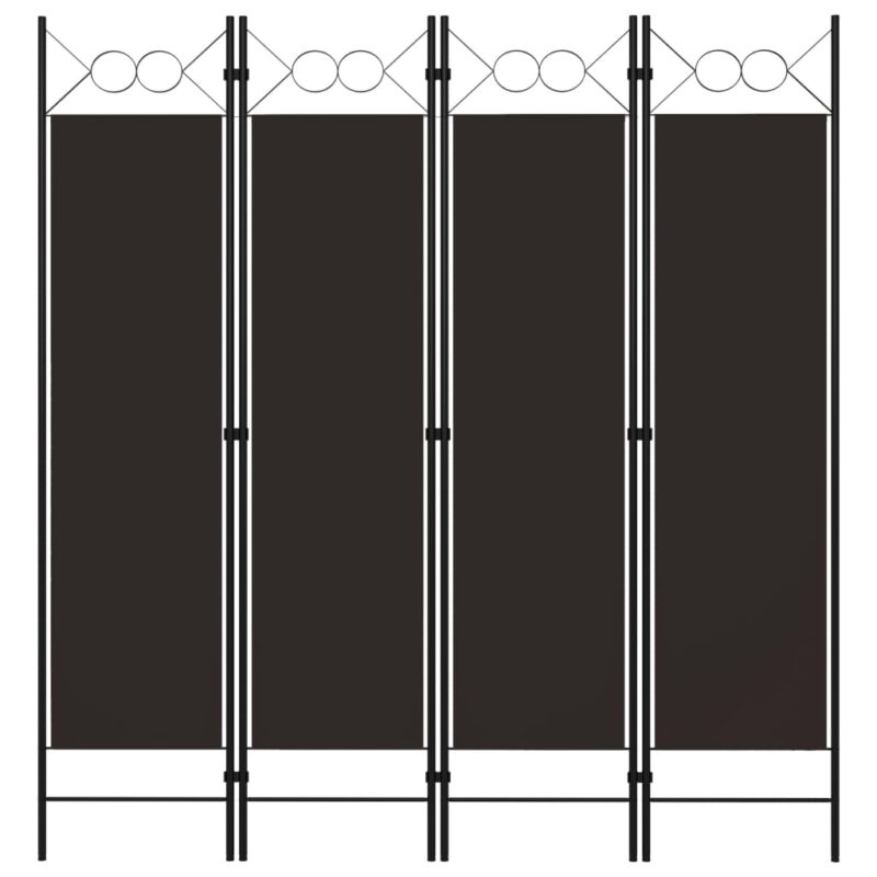 vidaXL Διαχωριστικό Δωματίου με 4 Πάνελ Καφέ 160 x 180 εκ.