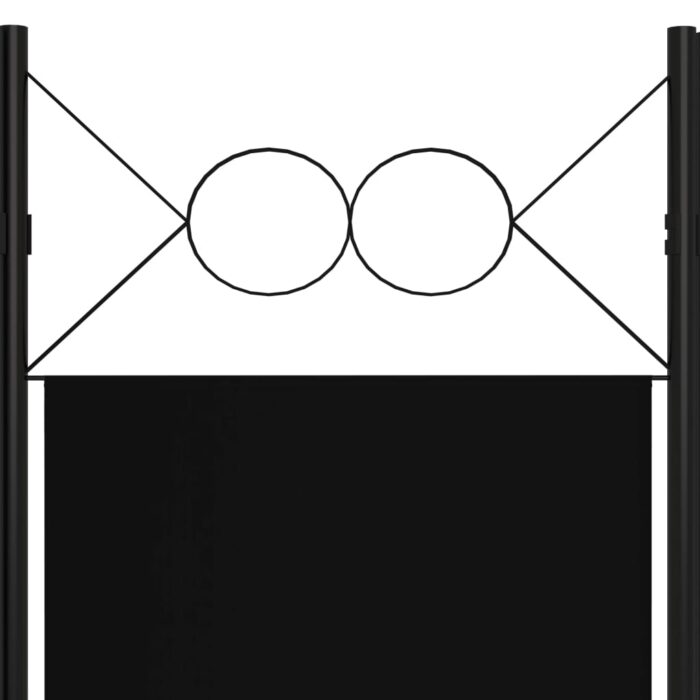 Διαχωριστικό Δωματίου με 4 Πάνελ Μαύρο 160 x 180 εκ. - Image 5