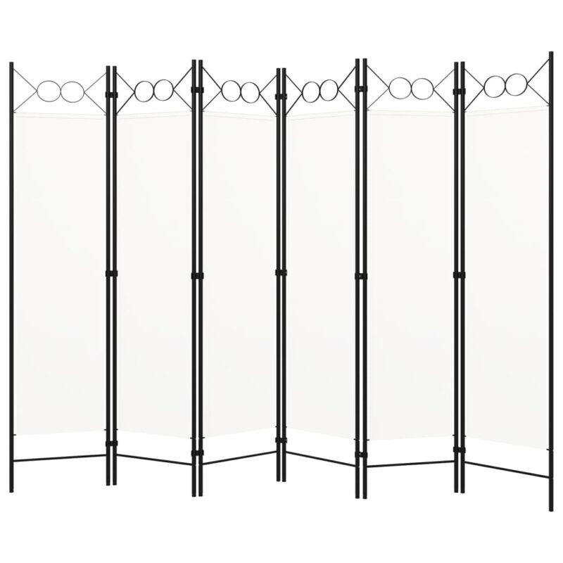 vidaXL Διαχωριστικό Δωματίου με 6 Πάνελ Λευκό 240 x 180 εκ.