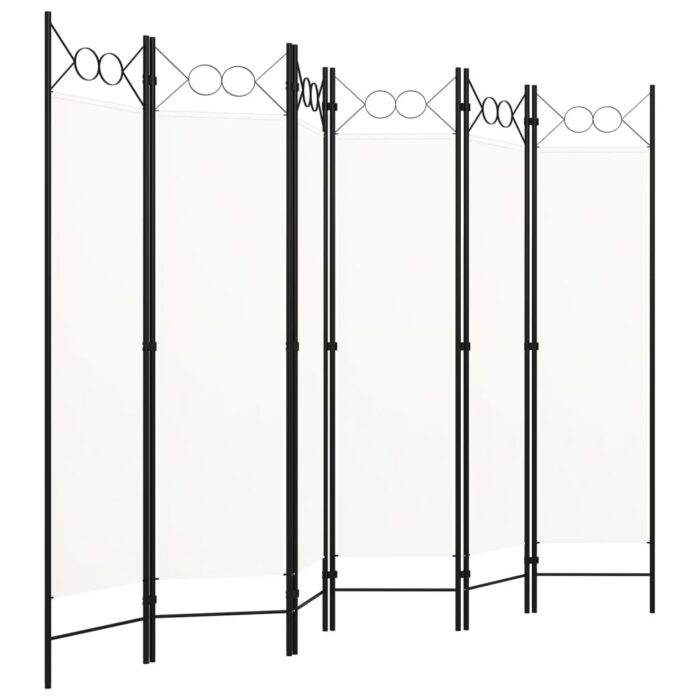 Διαχωριστικό Δωματίου με 6 Πάνελ Λευκό 240 x 180 εκ. - Image 2
