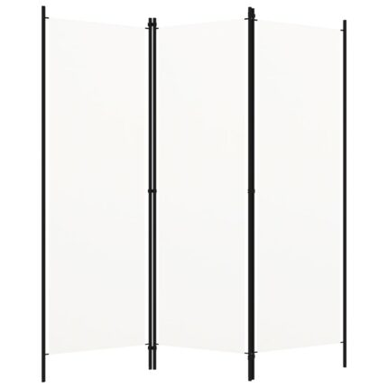 vidaXL Διαχωριστικό Δωματίου με 3 Πάνελ Λευκό 150 x 180 εκ.
