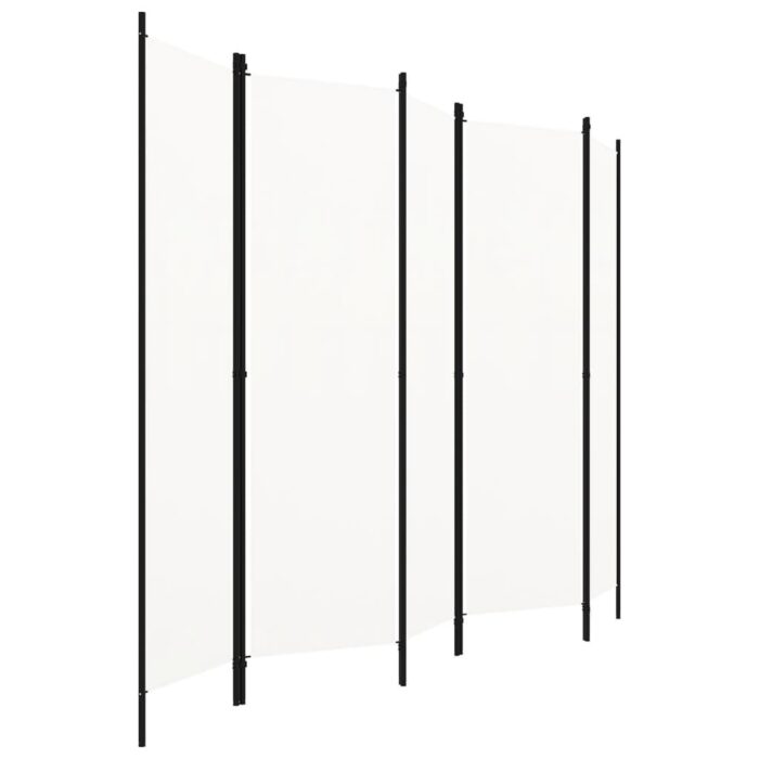 Διαχωριστικό Δωματίου με 5 Πάνελ Λευκό 250 x 180 εκ. - Image 2