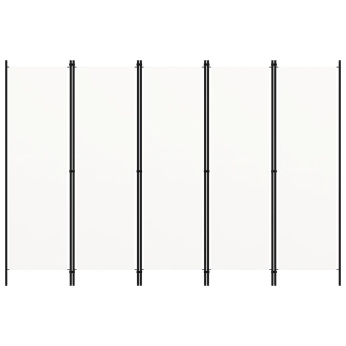 Διαχωριστικό Δωματίου με 5 Πάνελ Λευκό 250 x 180 εκ. - Image 3