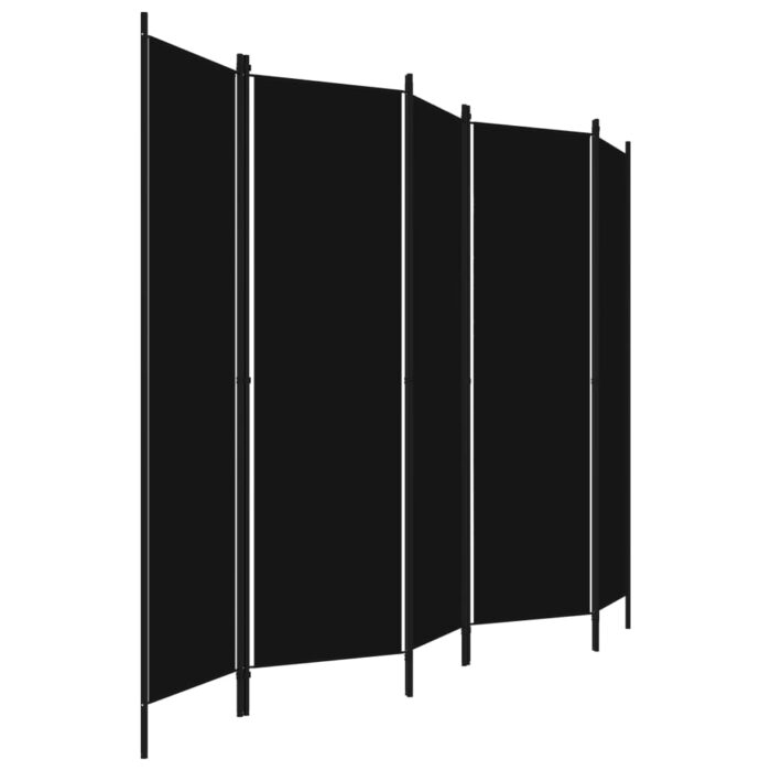 Διαχωριστικό Δωματίου με 5 Πάνελ Μαύρο 250 x 180 εκ. - Image 3