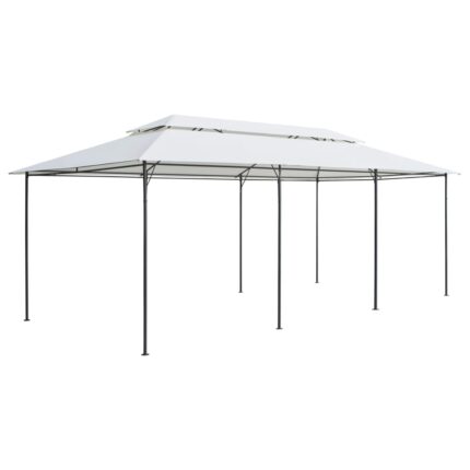 vidaXL Κιόσκι Λευκό 600 x 298 x 270 εκ. 180 γρ./μ²