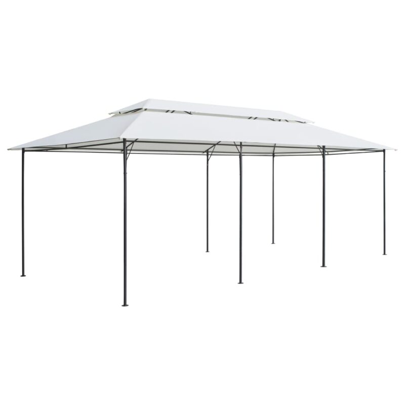 vidaXL Κιόσκι Λευκό 600 x 298 x 270 εκ. 180 γρ./μ²