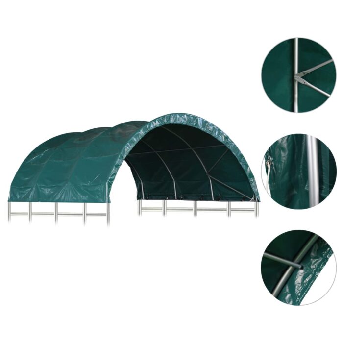 Τέντα Κτηνοτροφίας Πράσινη 3,7 x 3,7 μ. από PVC - Image 4