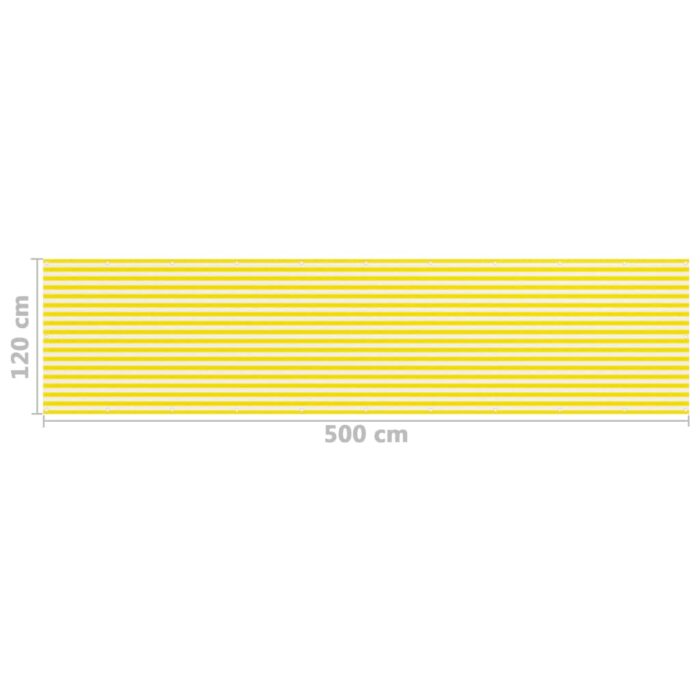Διαχωριστικό Βεράντας Κίτρινο / Λευκό 120 x 500 εκ. από HDPE - Image 5