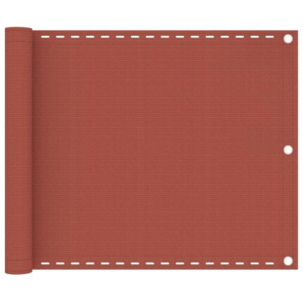 vidaXL Διαχωριστικό Βεράντας Τερακότα 75 x 600 εκ. από HDPE
