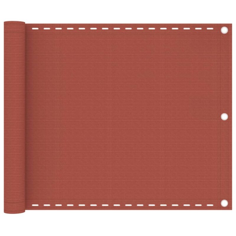 vidaXL Διαχωριστικό Βεράντας Τερακότα 75 x 600 εκ. από HDPE