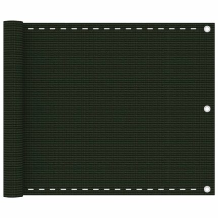 vidaXL Διαχωριστικό Βεράντας Σκούρο Πράσινο 75 x 500 εκ. από HDPE