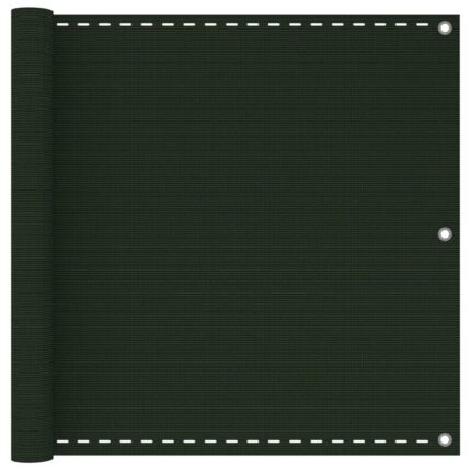 vidaXL Διαχωριστικό Βεράντας Σκούρο Πράσινο 90 x 300 εκ. από HDPE