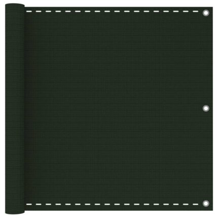 vidaXL Διαχωριστικό Βεράντας Σκούρο Πράσινο 90 x 400 εκ. από HDPE