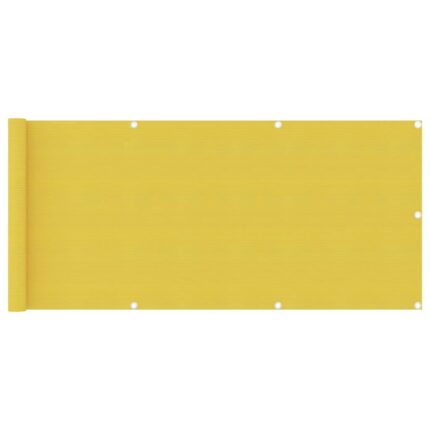 vidaXL Διαχωριστικό Βεράντας Κίτρινο 75 x 500 εκ. από HDPE