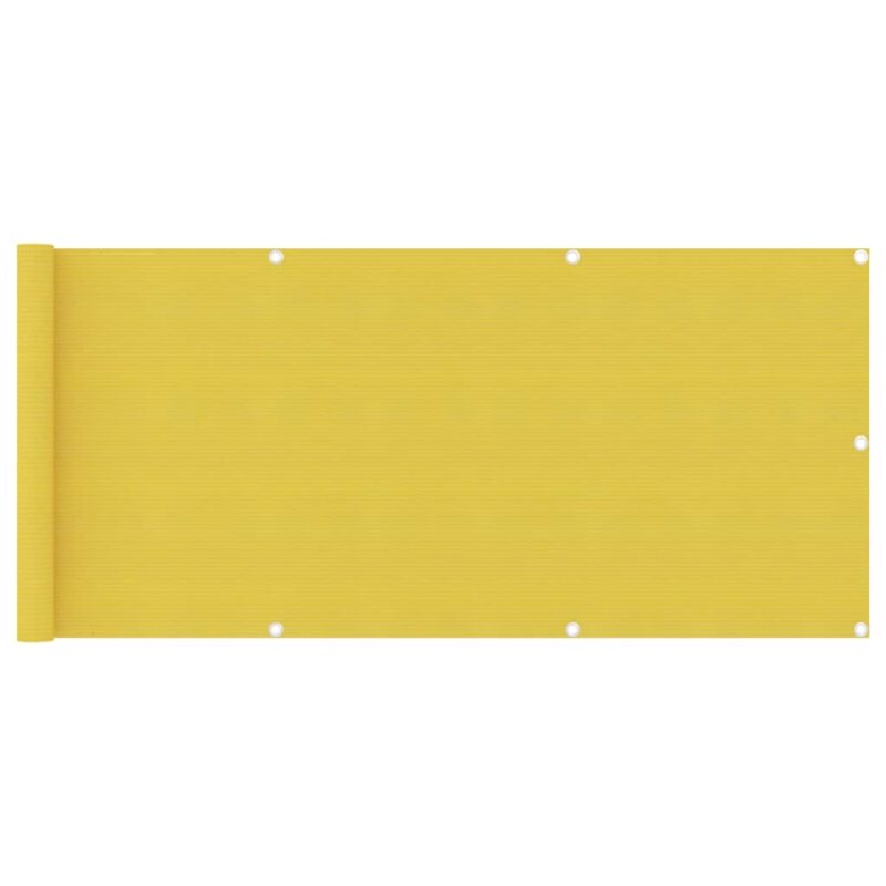 vidaXL Διαχωριστικό Βεράντας Κίτρινο 75 x 500 εκ. από HDPE