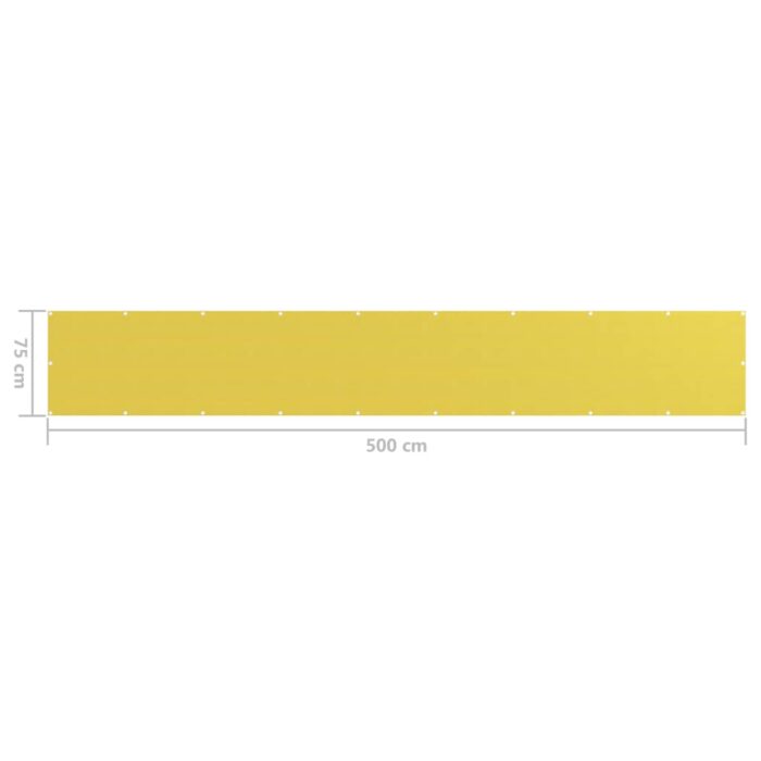 Διαχωριστικό Βεράντας Κίτρινο 75 x 500 εκ. από HDPE - Image 5