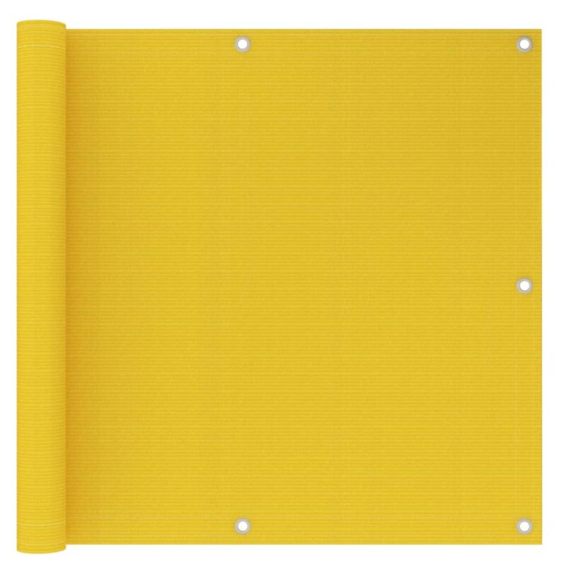 vidaXL Διαχωριστικό Βεράντας Κίτρινο 90 x 300 εκ. από HDPE