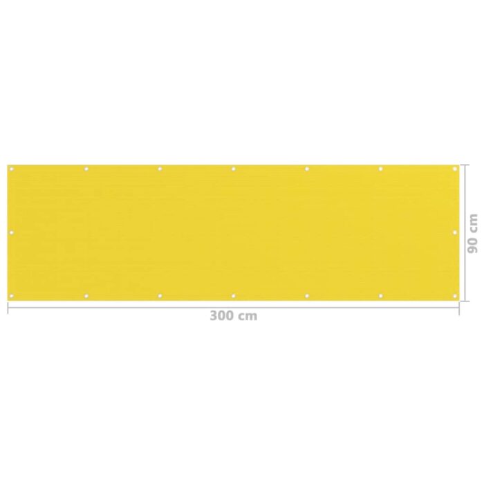 Διαχωριστικό Βεράντας Κίτρινο 90 x 300 εκ. από HDPE - Image 5