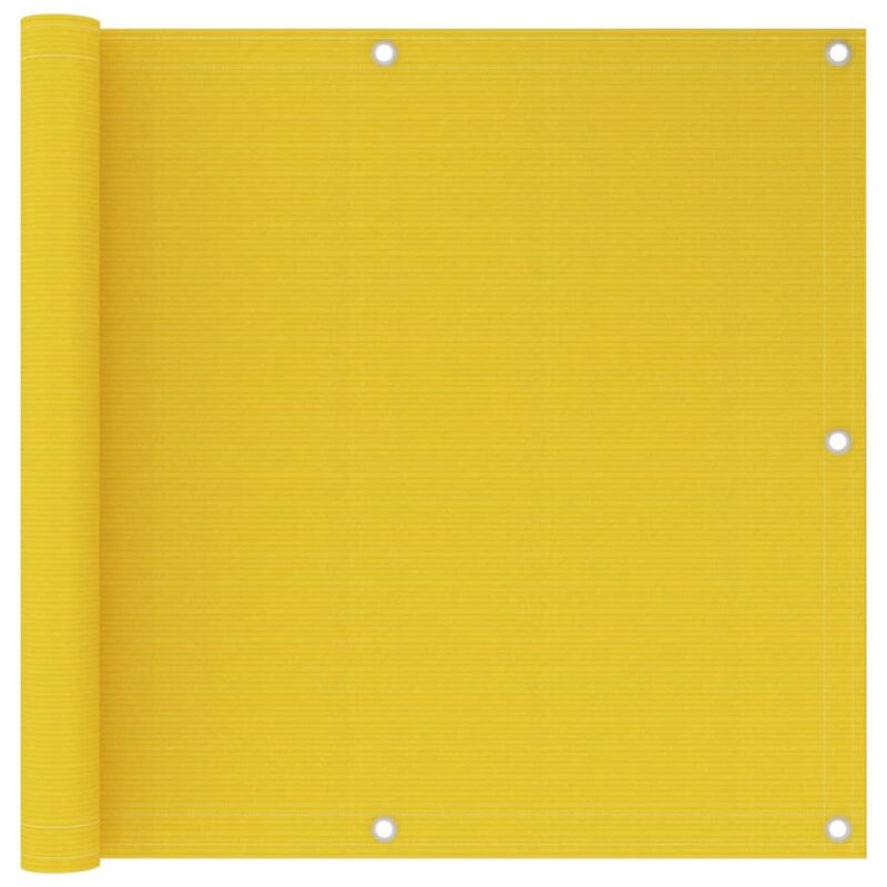 vidaXL Διαχωριστικό Βεράντας Κίτρινο 90 x 600 εκ. από HDPE