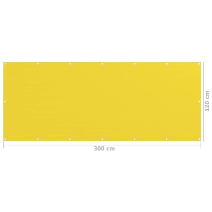 Διαχωριστικό Βεράντας Κίτρινο 120 x 300 εκ. από HDPE - Image 5