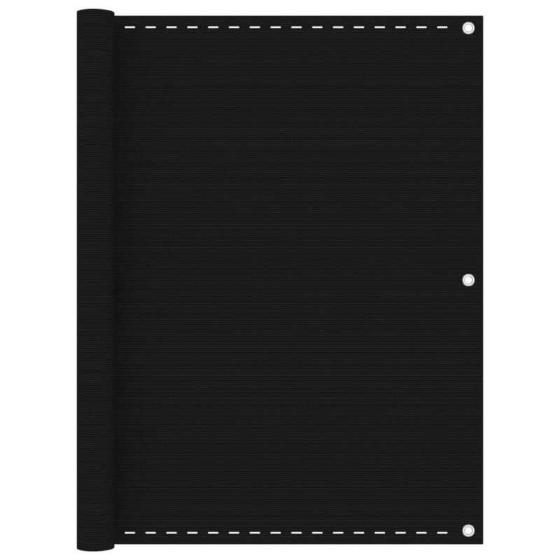 vidaXL Διαχωριστικό Βεράντας Μαύρο 120 x 400 εκ. από HDPE