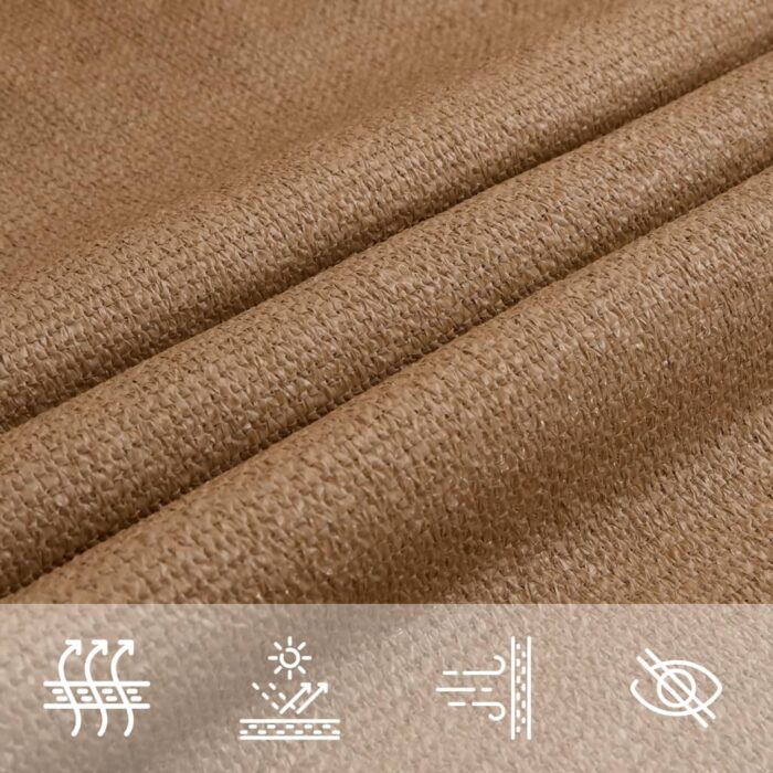 Πανί Σκίασης Taupe 3,5 x 3,5 x 4,9 μ. από HDPE 160 γρ./μ² - Image 5