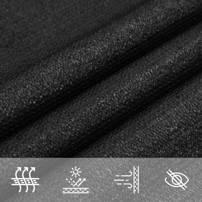 Πανί Σκίασης Μαύρο 3,5 x 3,5 x 4,9 μ. από HDPE 160 γρ./μ² - Image 7