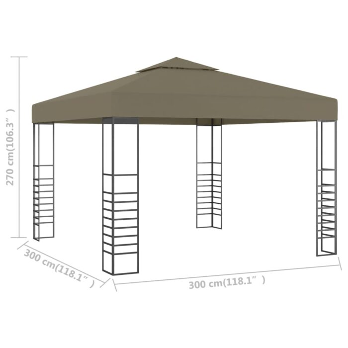 Τέντα Εκδηλώσεων Κήπου Taupe 3 x 3 μ. 180 γρ/μ² - Image 5