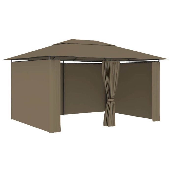 Τέντα Εκδηλώσεων Κήπου με Κουρτίνες Taupe 4 x 3 μ. 180 γρ/μ² - Image 2