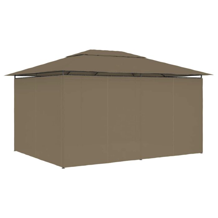 Τέντα Εκδηλώσεων Κήπου με Κουρτίνες Taupe 4 x 3 μ. 180 γρ/μ² - Image 4