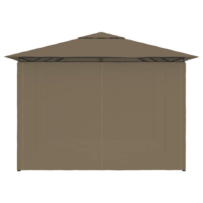 Τέντα Εκδηλώσεων Κήπου με Κουρτίνες Taupe 4 x 3 μ. 180 γρ/μ² - Image 6