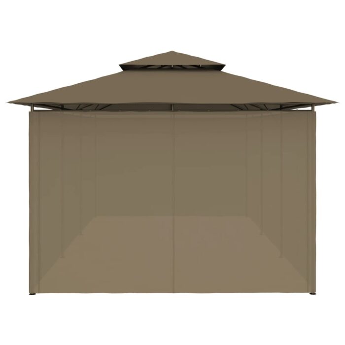 Κιόσκι με Κουρτίνες Taupe 600 x 298 x 270 εκ. 180 γρ./μ² - Image 6