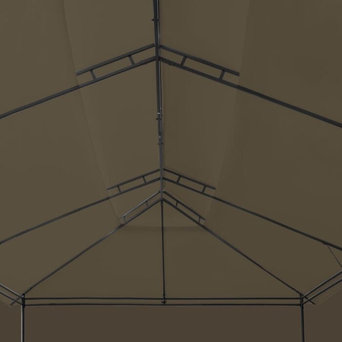 Κιόσκι με Κουρτίνες Taupe 600 x 298 x 270 εκ. 180 γρ./μ² - Image 7