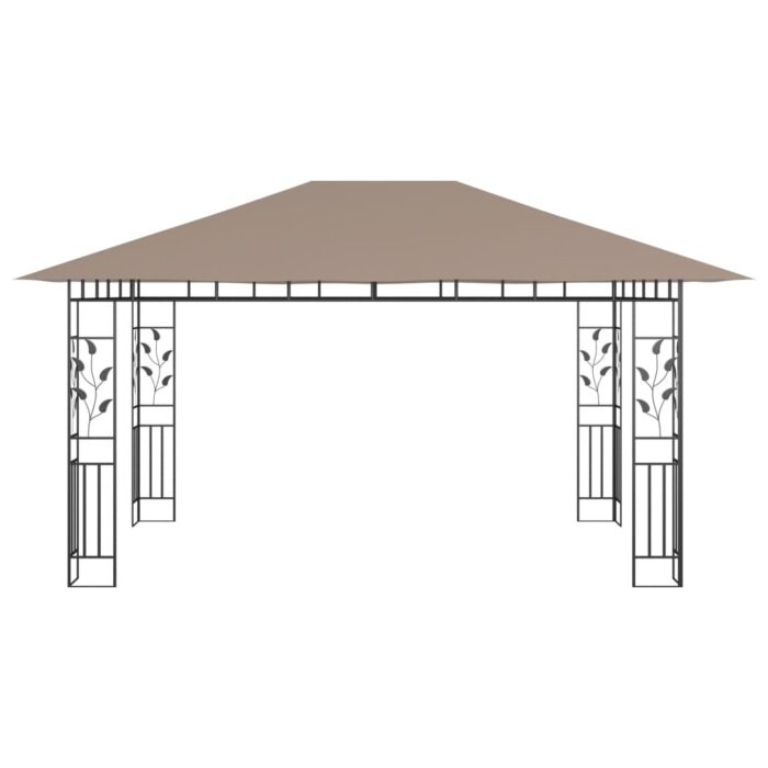 Κιόσκι με Αντικουνουπικό Δίχτυ Taupe 4x3x2,73 μ. / 180 γρ./μ² - Image 3
