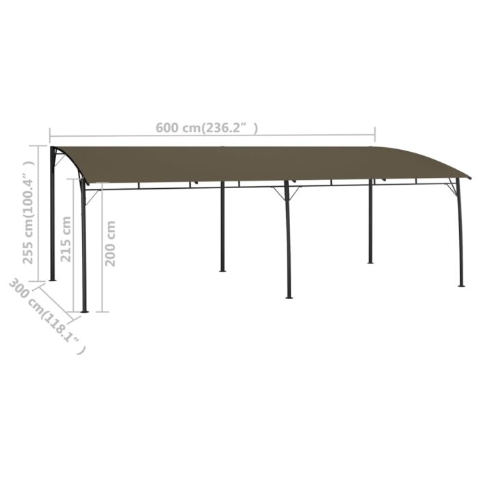 Τεντοπέργκολα Κήπου Taupe 6 x 3 x 2,55 μ. - Image 6