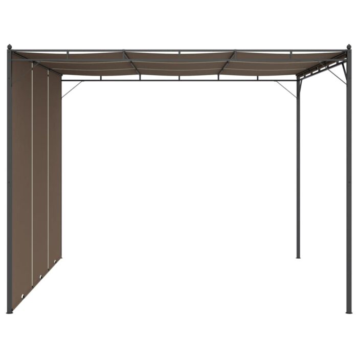 Κιόσκι Κήπου Taupe 3 x 3 x 2,25 μ. με Πλαϊνή Κουρτίνα - Image 4
