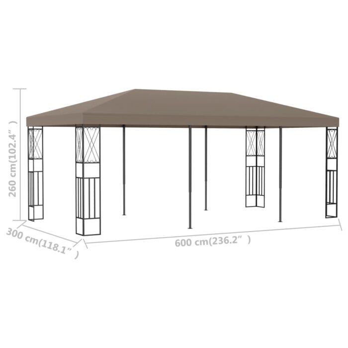 Κιόσκι Taupe 6 x 3 μ. Ύφασμάτινο - Image 6
