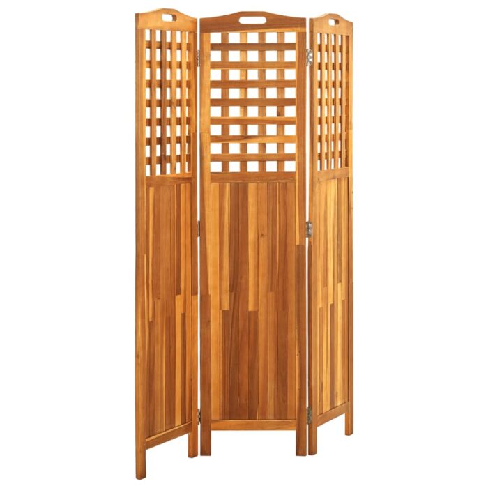Διαχωριστικό Δωματίου 3 Πάνελ 121x2x170 εκ. Μασίφ Ξύλο Ακακίας - Image 3