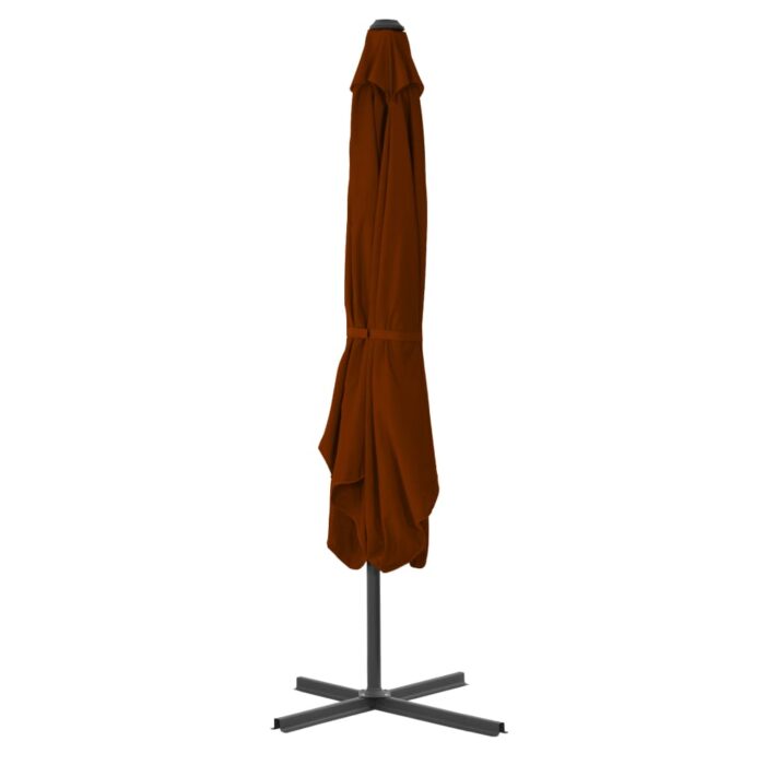 Ομπρέλα Κήπου Τερακότα 250x250x230 εκ. με Ατσάλινο Ιστό - Image 3